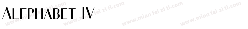 Alfphabet IV字体转换